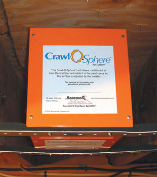 A ventilation fan installed for a crawl space in Manchester