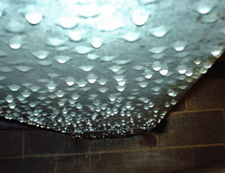 a flooded basement floor in a Sevierville home
