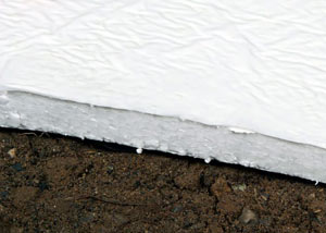 Insulation installed on a crawl space floor in Elizabethton, KY