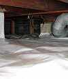 A Oak Ridge crawl space moisture system with a low ceiling