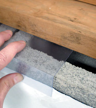 Block wall clear covering for wet crawl spaces in Cookeville