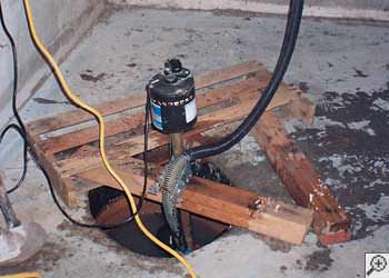A Nicholasville, KY sump pump system that failed and lead to a basement flood.