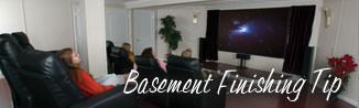 a waterproofed basement that has been finished into a family room in Richmond, KY