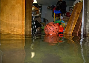 A flooded basement bedroom in Sparta