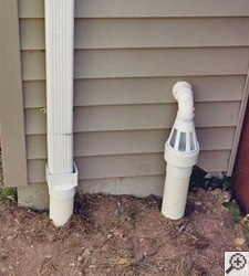 No-freeze basement drain discharge line in Crossville