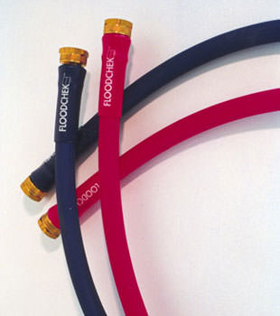 Photo of our FloodCheck washer hoses, available in Newport