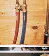 FloodChek washer hoses installed on a washer in Jonesborough