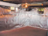 radiant heat barrier with vapor barrier for basement walls ready for finishing in Kingsport, Johnson City, Greater Knoxville