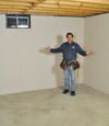 Oak Ridge basement insulation covered by EverLast wall paneling, with SilverGlo insulation underneath