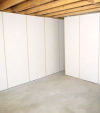 Unfinished basement insulated wall covering in Greeneville, Tennessee and Kentucky