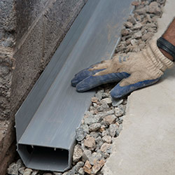 installing a drain tile system in a Soddy Daisy home